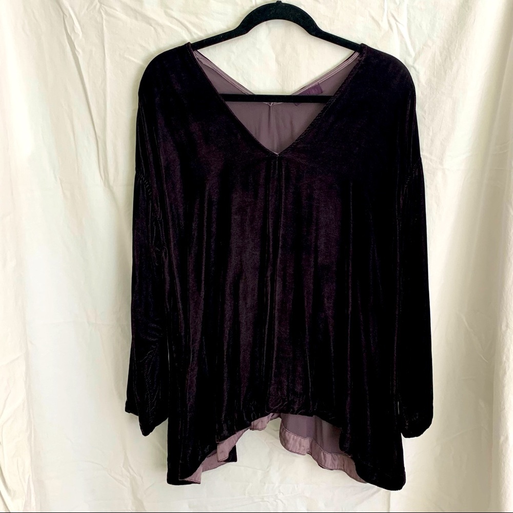 CP Shades Purple Velvet Tunic | Medium